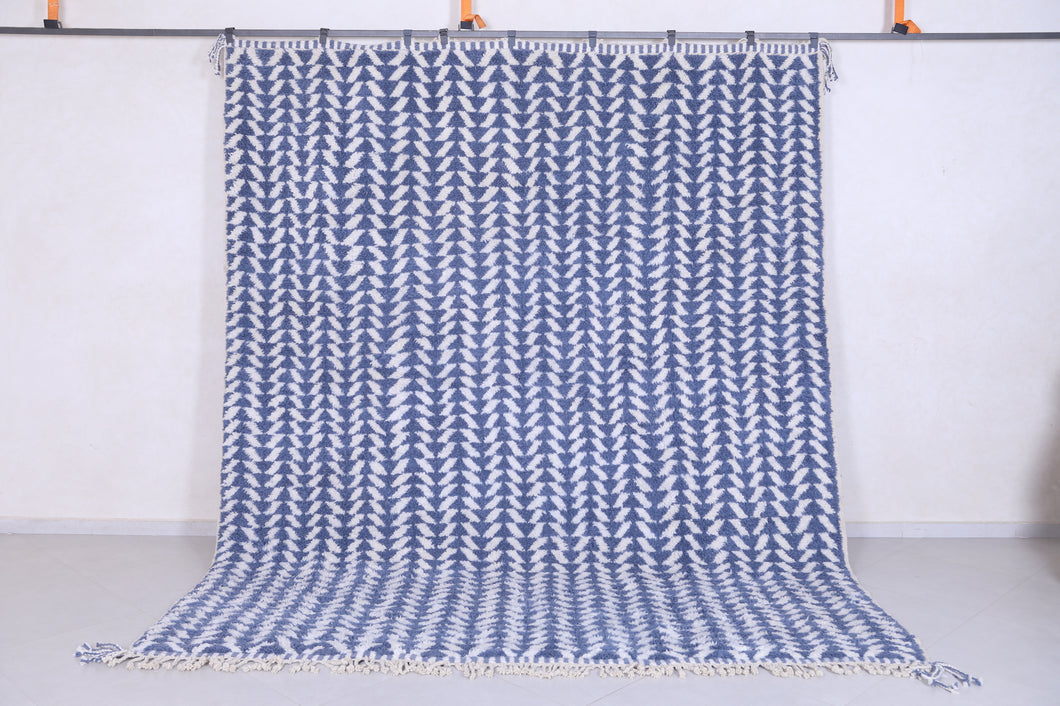 Custom Moroccan blue rug - Handmade rug - All wool