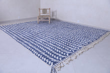 Custom Moroccan blue rug - Handmade rug - All wool