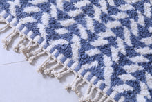 Custom Moroccan blue rug - Handmade rug - All wool