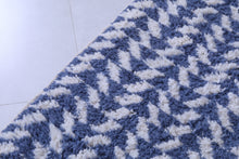 Custom Moroccan blue rug - Handmade rug - All wool