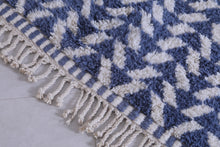 Custom Moroccan blue rug - Handmade rug - All wool