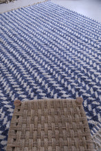 Custom Moroccan blue rug - Handmade rug - All wool