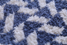 Custom Moroccan blue rug - Handmade rug - All wool