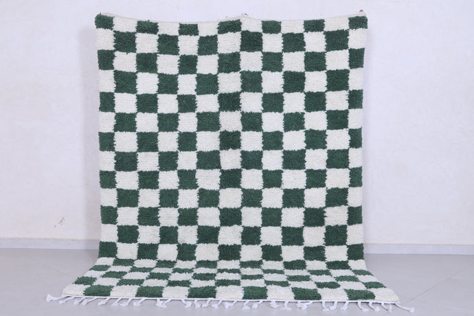 Green checkered rug - Moroccan checkered rug - Custom rug