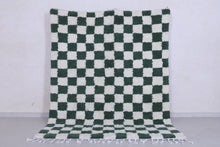 Green checkered rug - Moroccan checkered rug - Custom rug