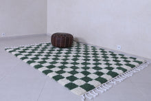 Green checkered rug - Moroccan checkered rug - Custom rug