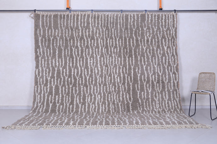 Handmade Moroccan Rug - Gray and White Custom Area Rug