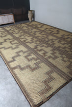 Extra Large Tuareg Rug 11.7 x 16.8 ft – Handwoven Beige Brown Geometric Tribal Mat