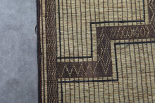 Extra Large Tuareg Rug 11.7 x 16.8 ft – Handwoven Beige Brown Geometric Tribal Mat