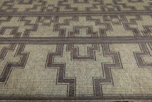 Extra Large Tuareg Rug 11.7 x 16.8 ft – Handwoven Beige Brown Geometric Tribal Mat