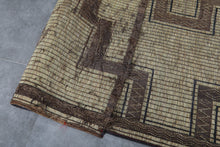 Extra Large Tuareg Rug 11.7 x 16.8 ft – Handwoven Beige Brown Geometric Tribal Mat