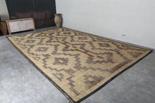 Large Tuareg Rug 10.2 x 16.5 ft – Handwoven Sahara Mat in Natural Fibers with Tribal Pattern