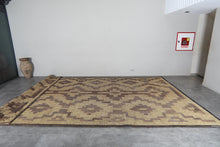 Large Tuareg Rug 10.2 x 16.5 ft – Handwoven Sahara Mat in Natural Fibers with Tribal Pattern