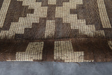 Large Tuareg Rug 10.3 x 17.5 ft – Handwoven Beige Brown Geometric Desert Mat