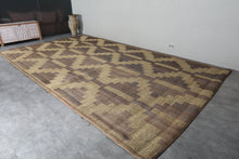 Large Tuareg Rug 10.3 x 17.5 ft – Handwoven Beige Brown Geometric Desert Mat
