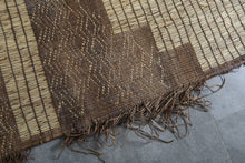 Large Tuareg Rug 10.3 x 17.5 ft – Handwoven Beige Brown Geometric Desert Mat
