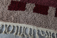 Deep Burgundy Moroccan Rug – Handmade Wool Berber Carpet – Custom Sizes