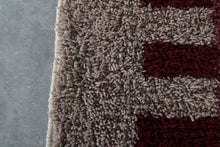 Deep Burgundy Moroccan Rug – Handmade Wool Berber Carpet – Custom Sizes