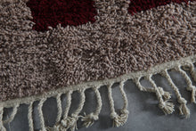 Deep Burgundy Moroccan Rug – Handmade Wool Berber Carpet – Custom Sizes