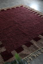 Deep Burgundy Moroccan Rug – Handmade Wool Berber Carpet – Custom Sizes