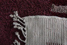 Deep Burgundy Moroccan Rug – Handmade Wool Berber Carpet – Custom Sizes