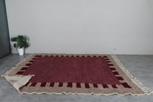 Deep Burgundy Moroccan Rug – Handmade Wool Berber Carpet – Custom Sizes