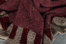 Deep Burgundy Moroccan Rug – Handmade Wool Berber Carpet – Custom Sizes