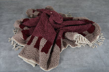 Deep Burgundy Moroccan Rug – Handmade Wool Berber Carpet – Custom Sizes