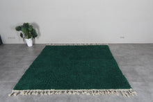 Deep green moroccan rug – Handmade wool berber carpet – Custom size