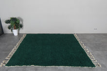 Deep green moroccan rug – Handmade wool berber carpet – Custom size