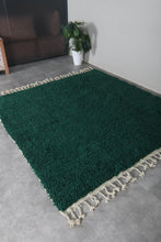 Deep green moroccan rug – Handmade wool berber carpet – Custom size