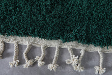 Deep green moroccan rug – Handmade wool berber carpet – Custom size