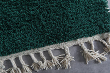 Deep green moroccan rug – Handmade wool berber carpet – Custom size