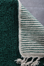 Deep green moroccan rug – Handmade wool berber carpet – Custom size