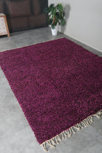 Deep magenta moroccan mug – Handmade wool berber carpet – Custom size
