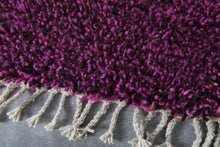 Deep magenta moroccan mug – Handmade wool berber carpet – Custom size