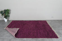 Deep magenta moroccan mug – Handmade wool berber carpet – Custom size