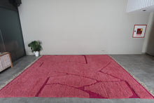 Pink Moroccan rug - Beni Ourain wool rug – Custom size