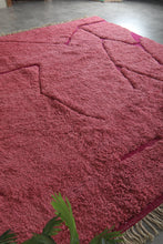 Pink Moroccan rug - Beni Ourain wool rug – Custom size