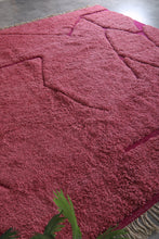 Pink Moroccan rug - Beni Ourain wool rug – Custom size