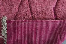 Pink Moroccan rug - Beni Ourain wool rug – Custom size
