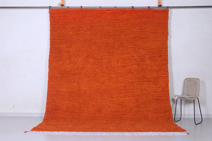 Custom Orange Moroccan Area Rug - Handmade Moroccan Rug