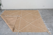 Camel Moroccan rug – Beni Ourain wool rug– Custom size rug