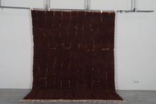 Brun chocolate moroccan rug - Chocolate beni ourain wool rug– Custom size