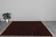 Brun chocolate moroccan rug - Chocolate beni ourain wool rug– Custom size