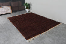 Brun chocolate moroccan rug - Chocolate beni ourain wool rug– Custom size