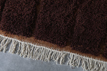 Brun chocolate moroccan rug - Chocolate beni ourain wool rug– Custom size
