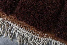 Brun chocolate moroccan rug - Chocolate beni ourain wool rug– Custom size