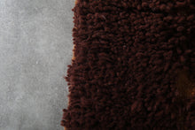 Brun chocolate moroccan rug - Chocolate beni ourain wool rug– Custom size