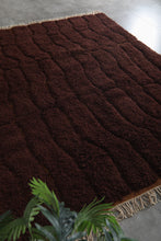 Brun chocolate moroccan rug - Chocolate beni ourain wool rug– Custom size